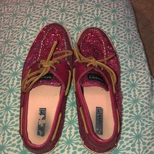 Sperry topsider pink sparkly
